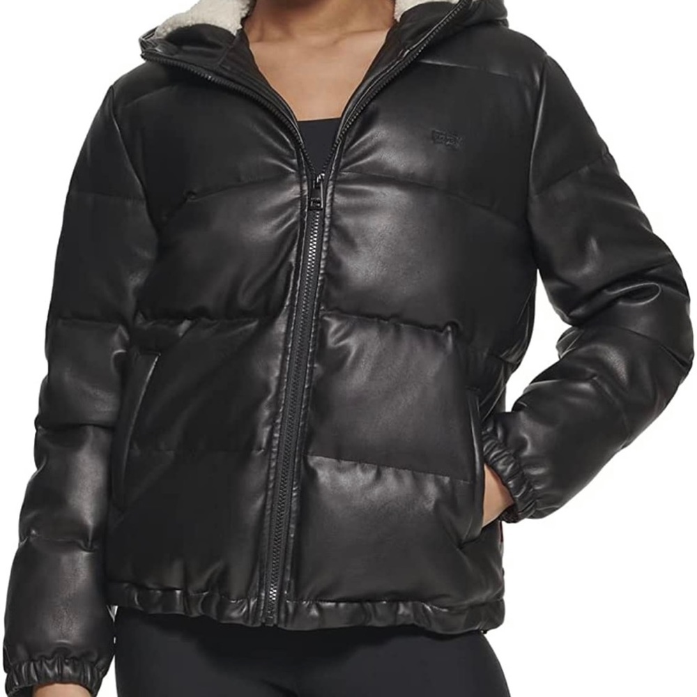 LEVI’S | VEGAN LEATHER Puffy Bomber Jacket